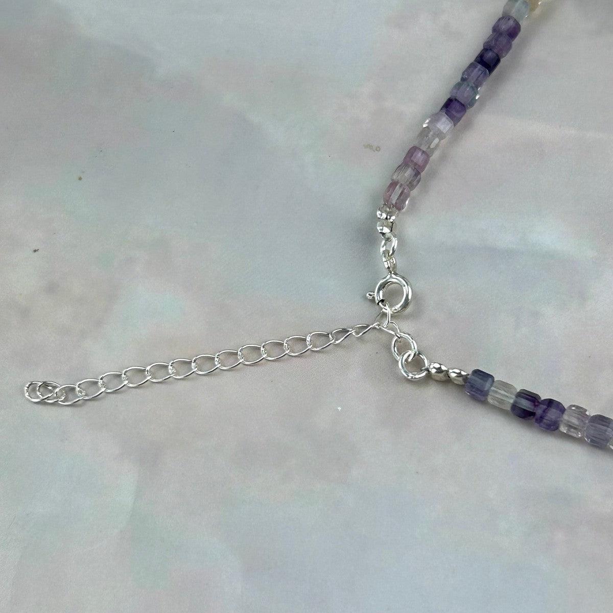 Fluorite And Sterling Silver Necklace