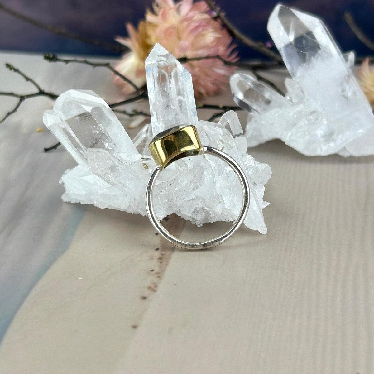 Large Size Green Amethyst Ring