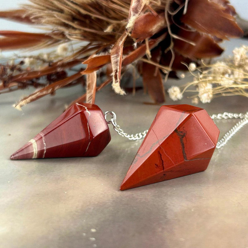 Red Jasper Crystal Pendulum