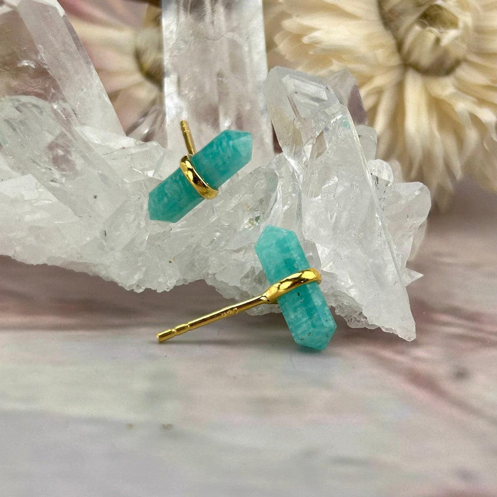 Amazonite Double Terminated Studs