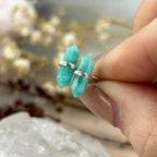 Amazonite Crystal Bar Studs