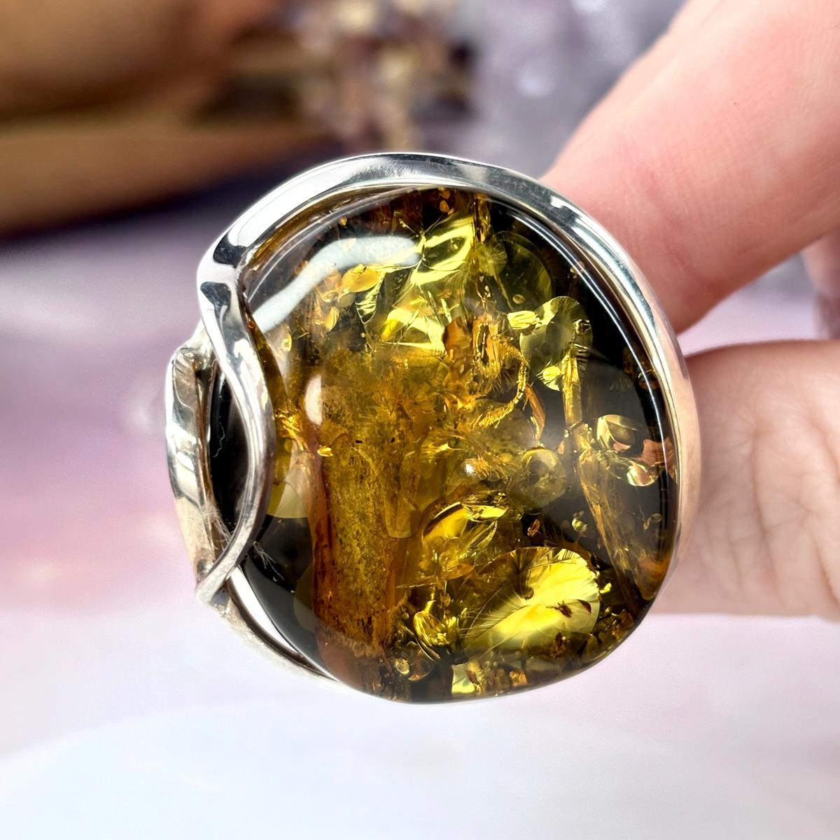 Genuine Certified Amber Ring