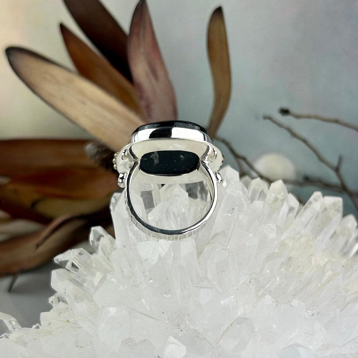 Black Tourmaline Large Size Ring