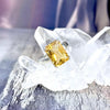 Emerald Cut Citrine Ring