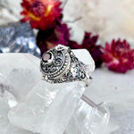 Gemstone Pill Box Ring
