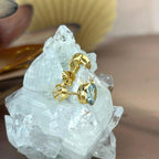 Blue Topaz Gold Stud Earrings
