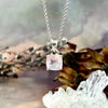 Rose Quartz Square Cut Pendant