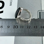 Black Tourmaline Teardrop Shape Ring