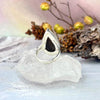 Golden-Blue Tiger’s Eye Teardrop Ring