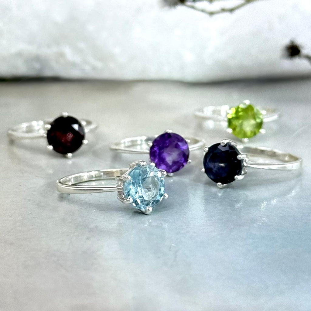 Assorted Gemstone Brilliant Cut Ring