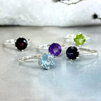 Assorted Gemstone Brilliant Cut Ring