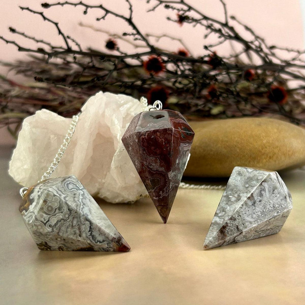 Crazy Lace Agate Pendulum