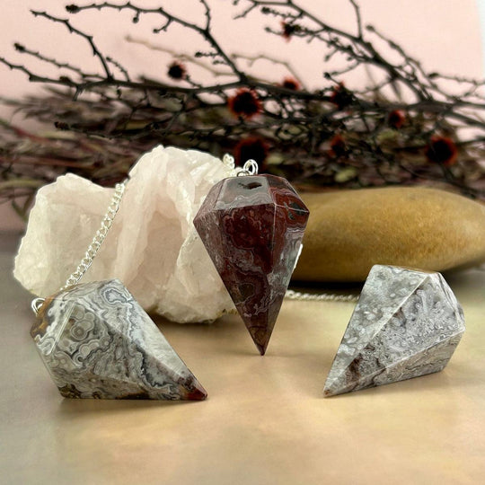 Crazy Lace Agate Pendulum