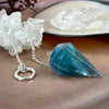 Fluorite Crystal Silver Chain Pendulum