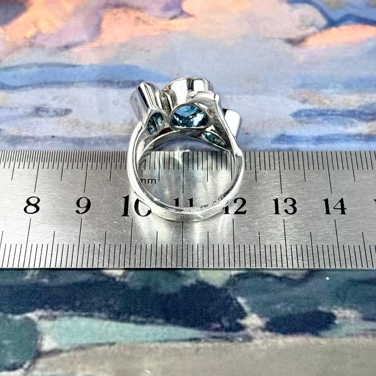 Blue Gemstone Cocktail Ring
