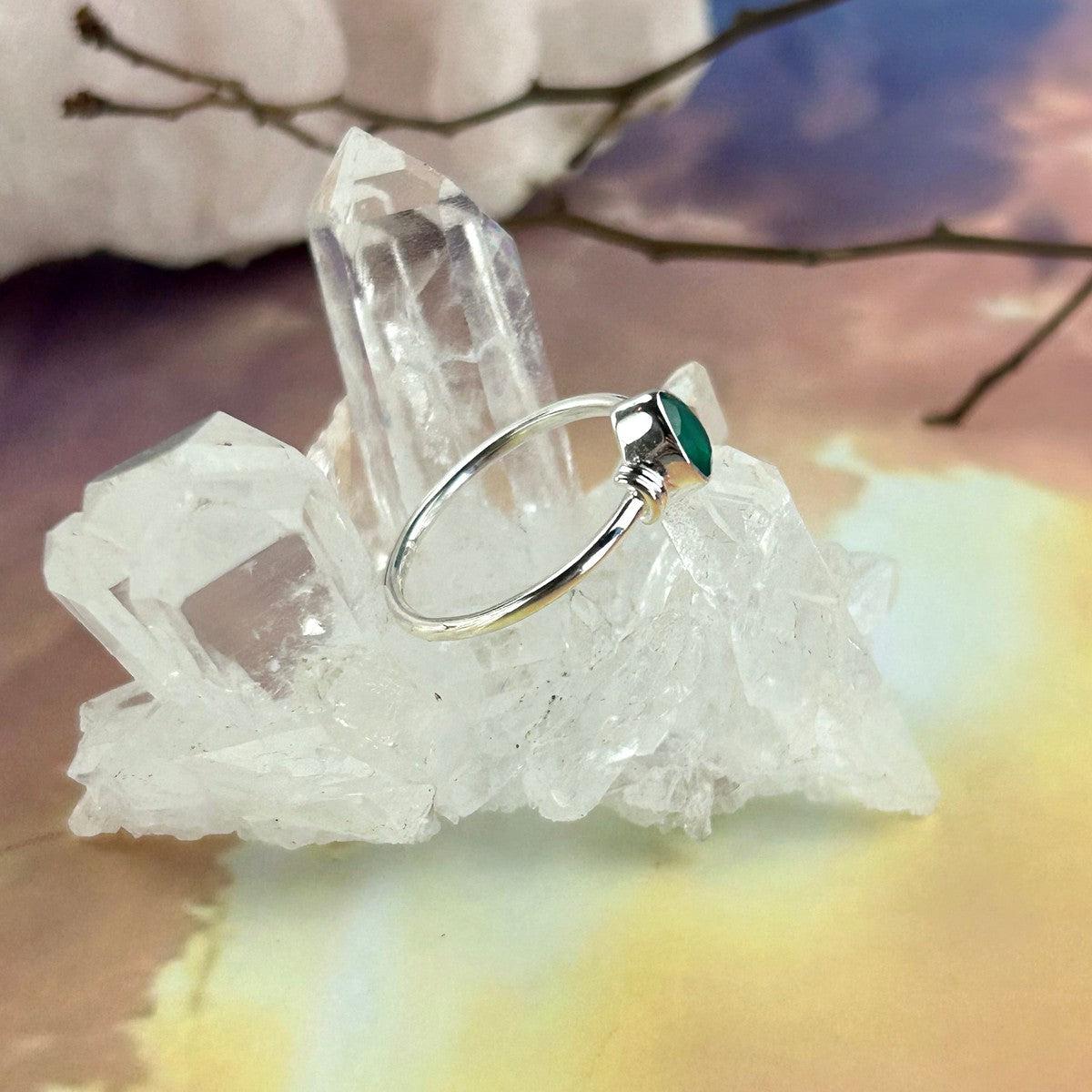Green Onyx Stacking Ring