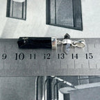 Black Crystal Silver Pendant