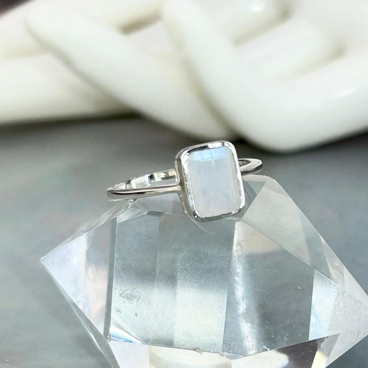 Assorted Gemstone Emerald Cut Ring