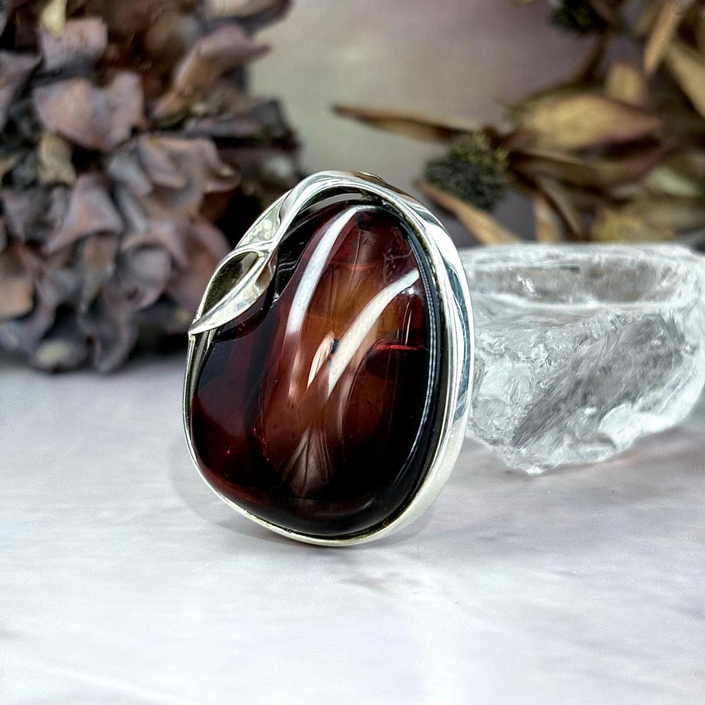 Reddish Brown Amber Ring