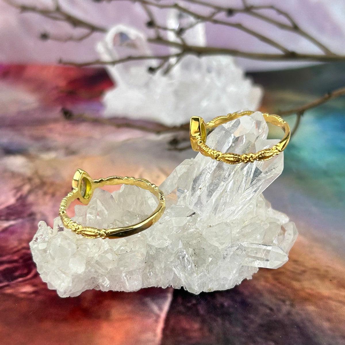 Peridot In Gold Ring