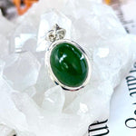 Green Serpentine Oval Pendant