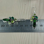 Mixed Crystal Sterling Silver Earrings