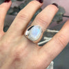 Chunky Rainbow Moonstone Ring