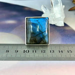 Labradorite Wide Rectangle Large Ring