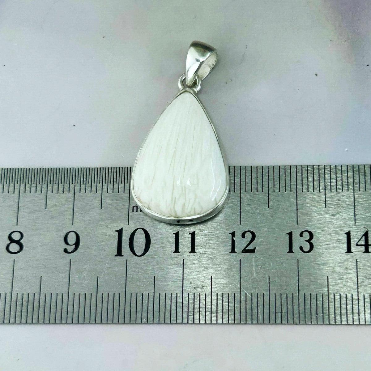 White Stone Sterling Silver Pendant