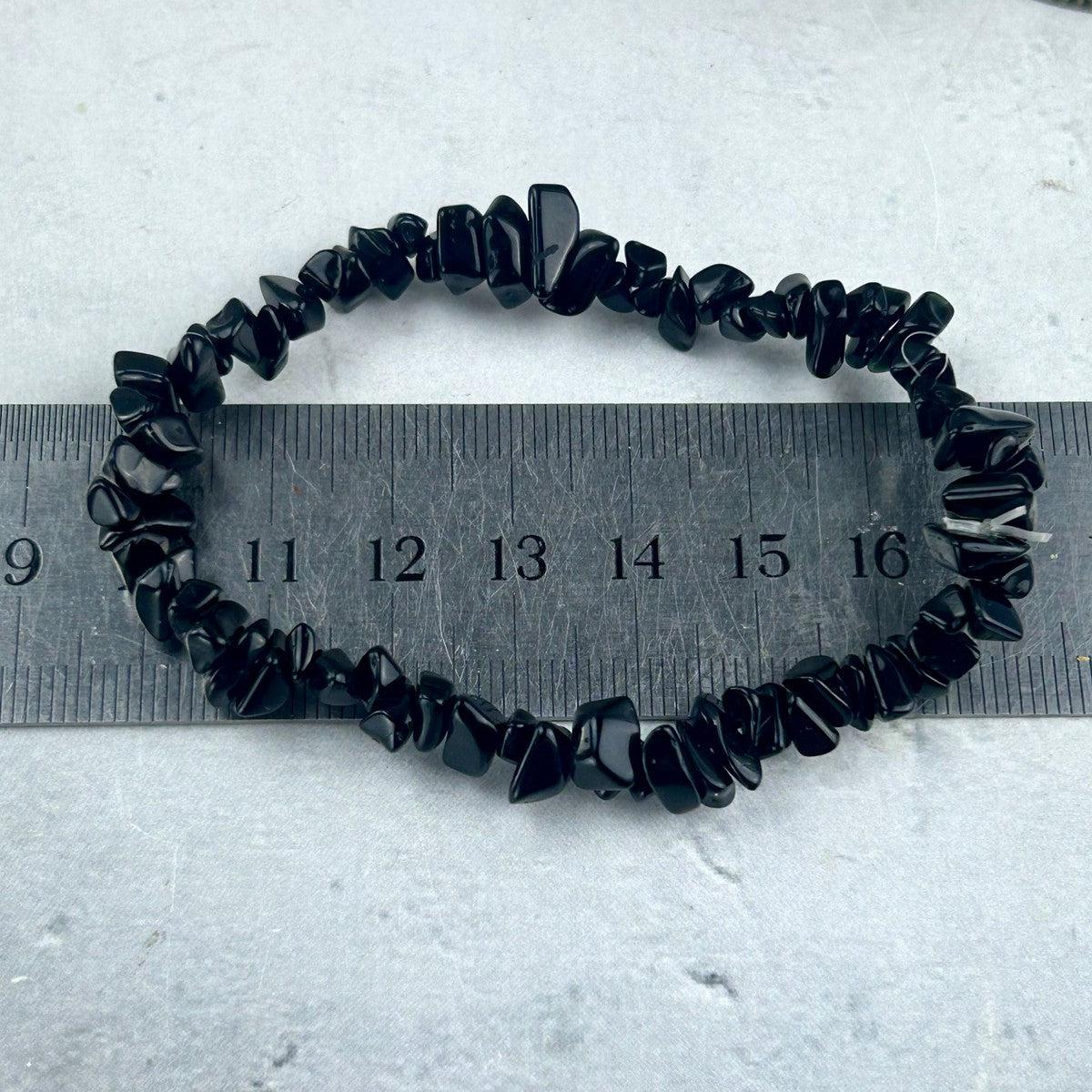 Black Crystal Bead Bracelet