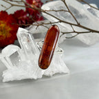 Orange Crystal Bar Ring
