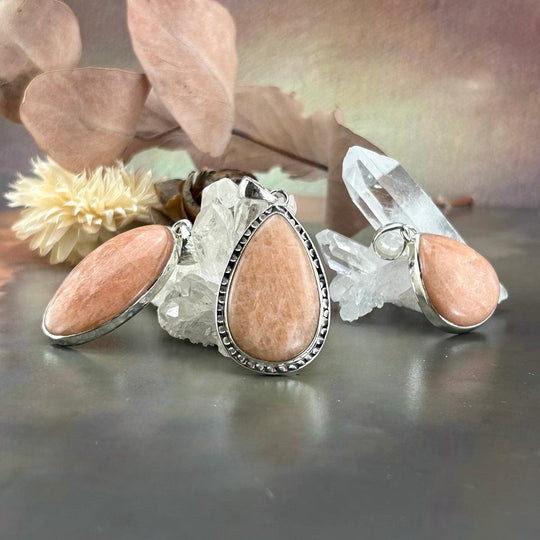 Pink Amazonite Assorted Shape Pendants