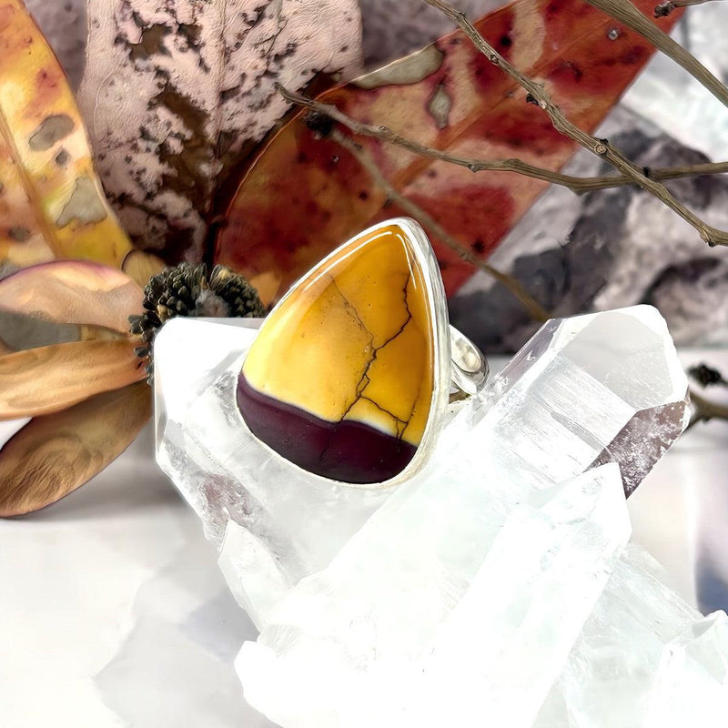 Mookaite Crystal Ring