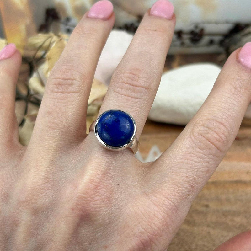Lapis Lazuli Circle Ring