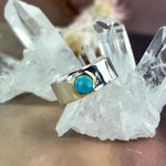 Turquoise Stone Gold And Silver Ring