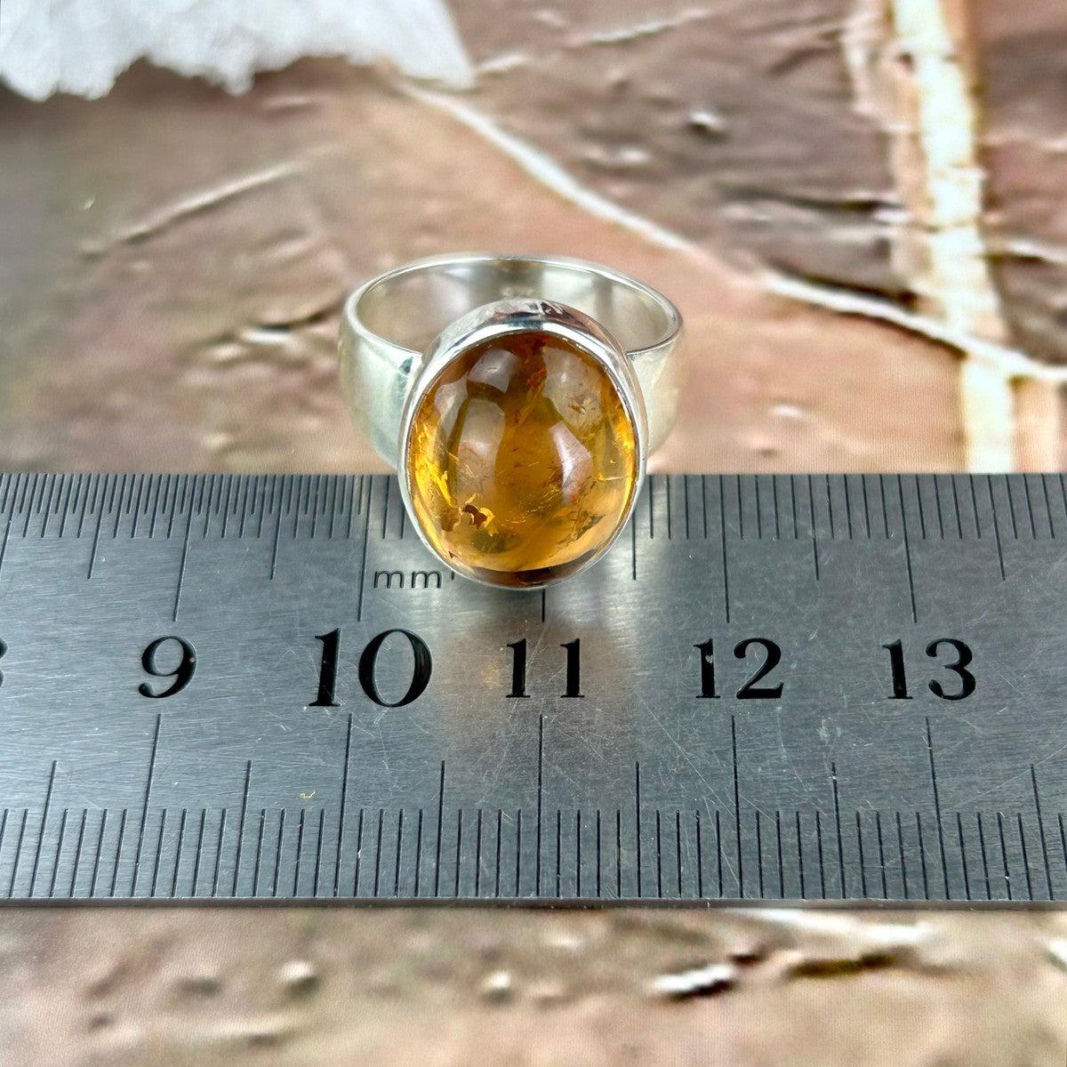 Organic Citrine Silver Ring