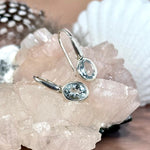 Aquamarine Oval Cut Drop Earrings