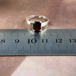 Red Gemstone Silver Ring