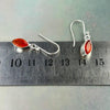 Real Carnelian Silver Earrings