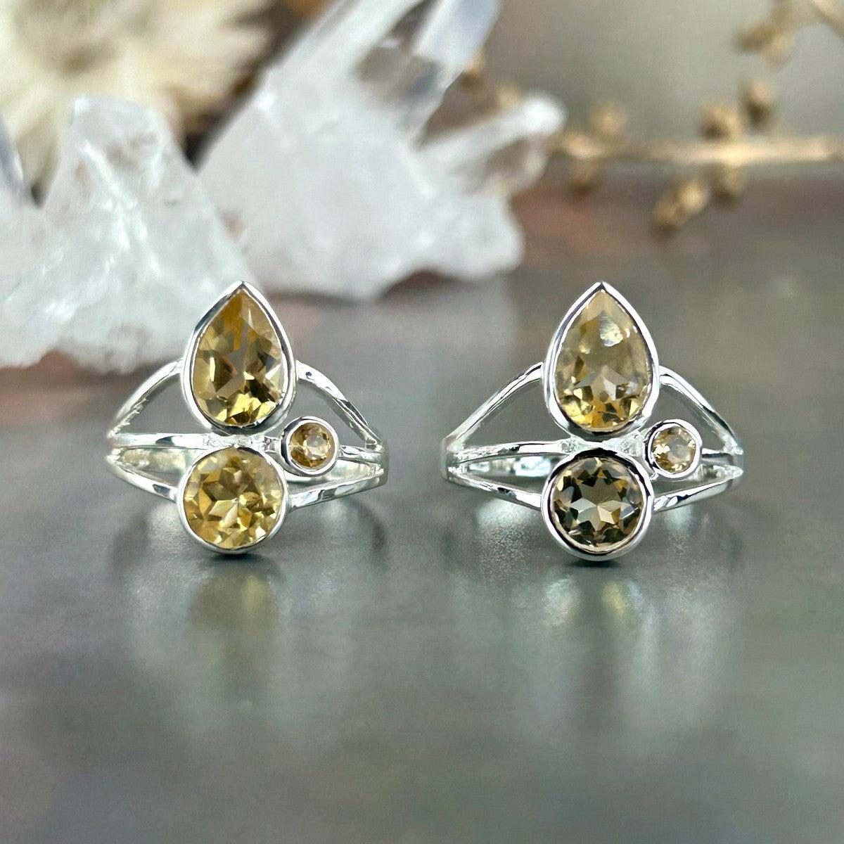 Women's Citrine Sterling Silver Ring