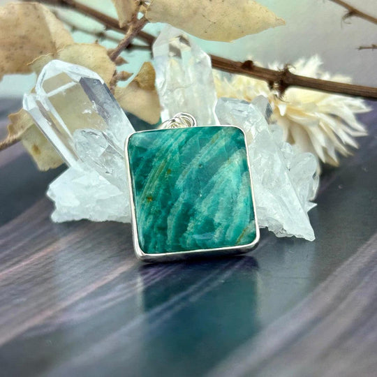 Amazonite Square Pendant