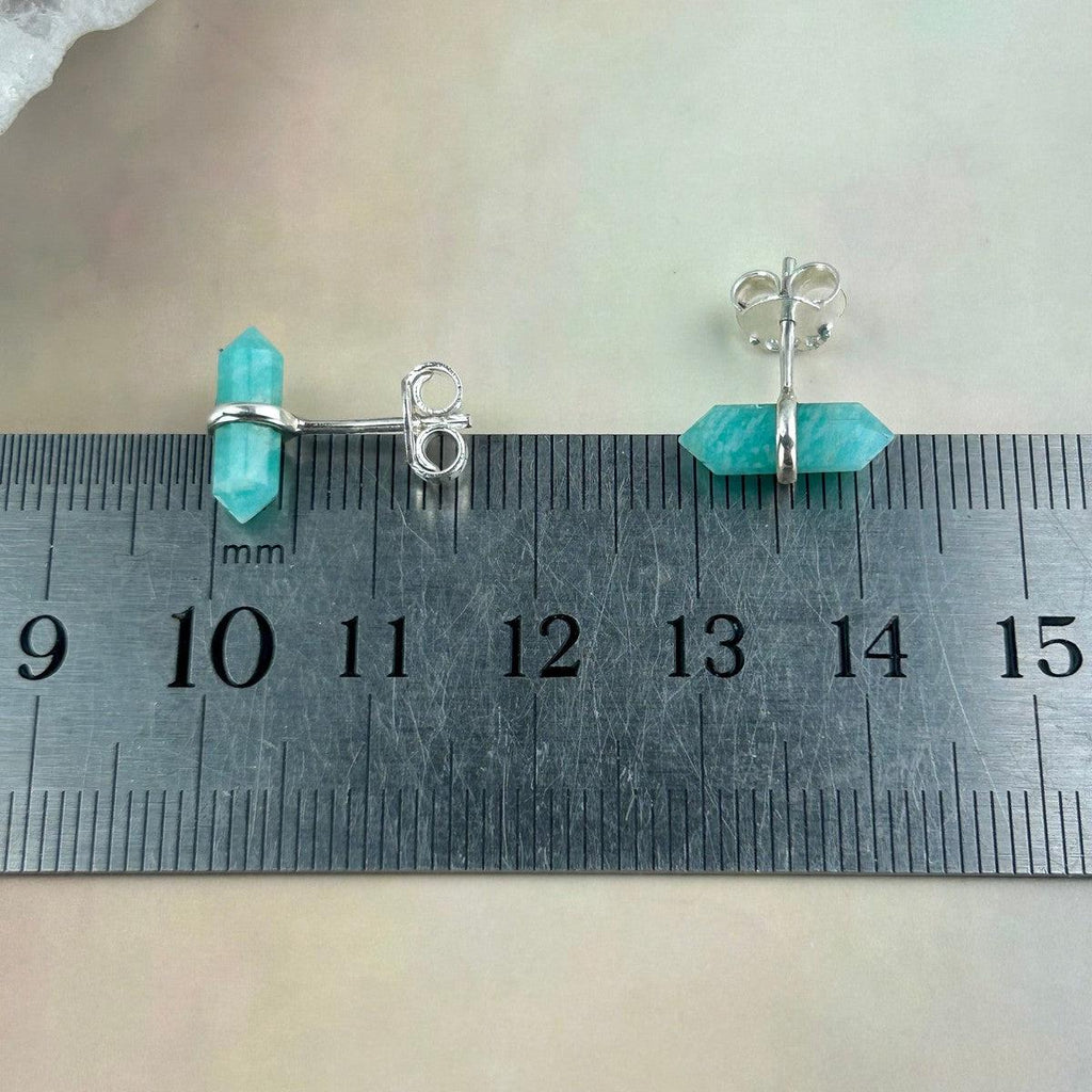 Amazonite Sterling Silver Stud Earrings