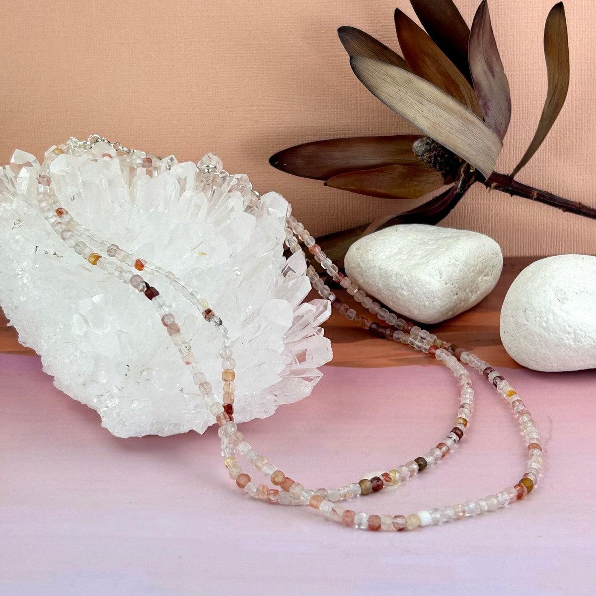 Fire Quartz Crystal Beads