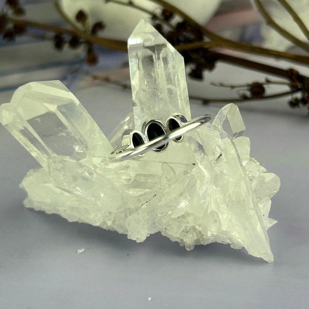 Three Stone Onyx Ring