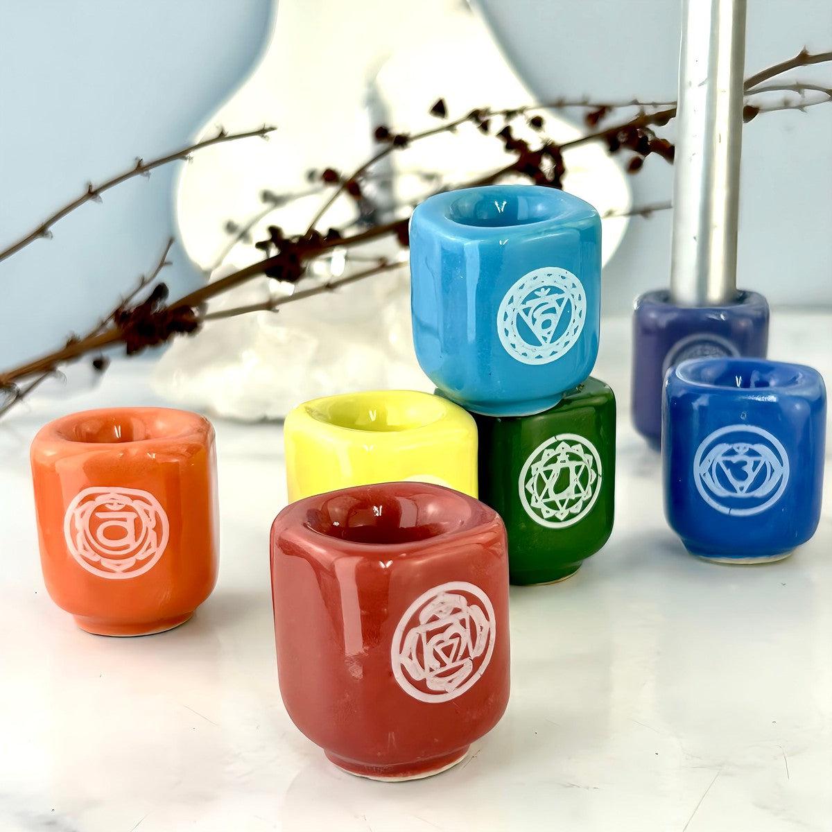 Chakra Candle Holder Set