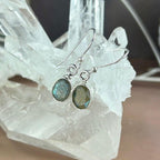 Labradorite Fine Oval Earrings