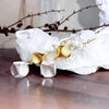 Contemporary Gold And Silver Earrings