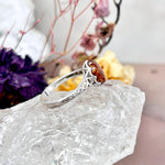 Baltic Cognac Amber Lattice Ring