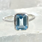 Assorted Gemstone Emerald Cut Ring