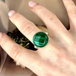 Malachite Crystal Ring